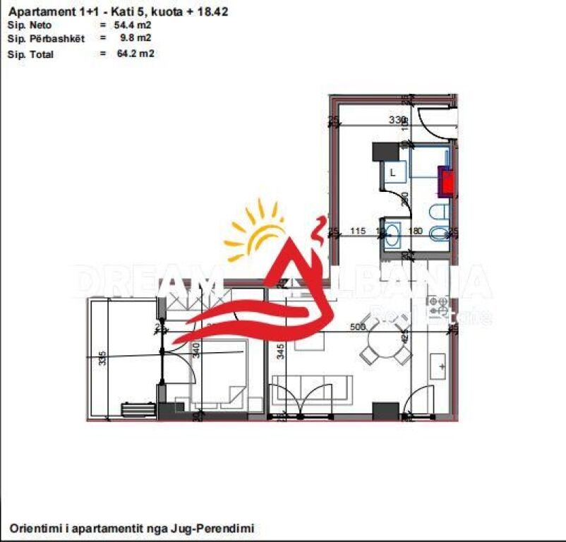 Appartamenti 1+1 in vendita a Viva Residence vicino a Globe, Tirana (ID 4111961)