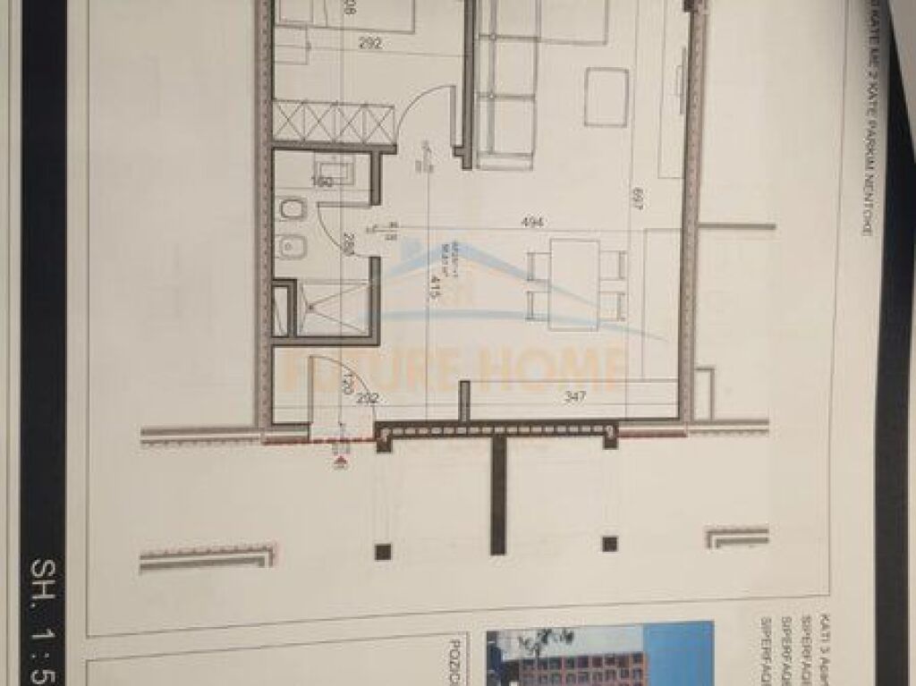 Shitje, Apartament 1+1 Pazari i Ri