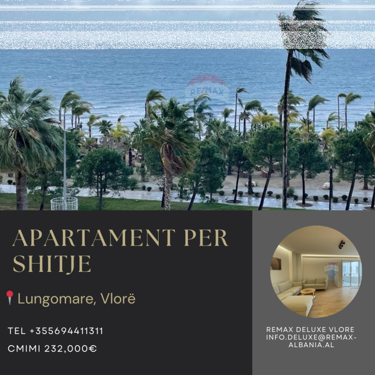 2+1 Apartment for Sale – Dhimitër Konomi Street, Vlora (Lungomare)
