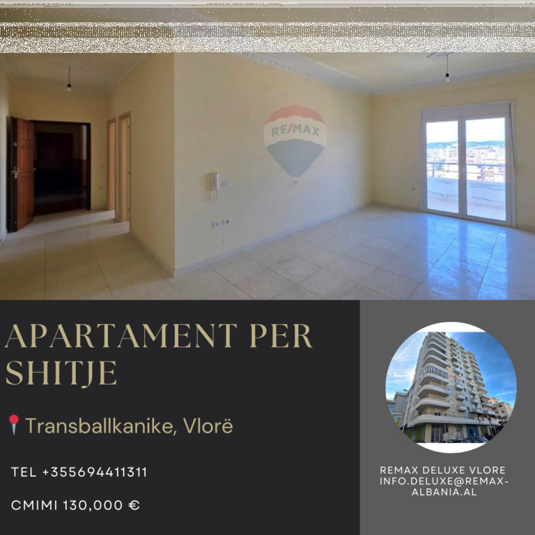 🏡 Apartment 2+1 for Sale – Gjergj Kastrioti Street (Transballkanike), Vlorë