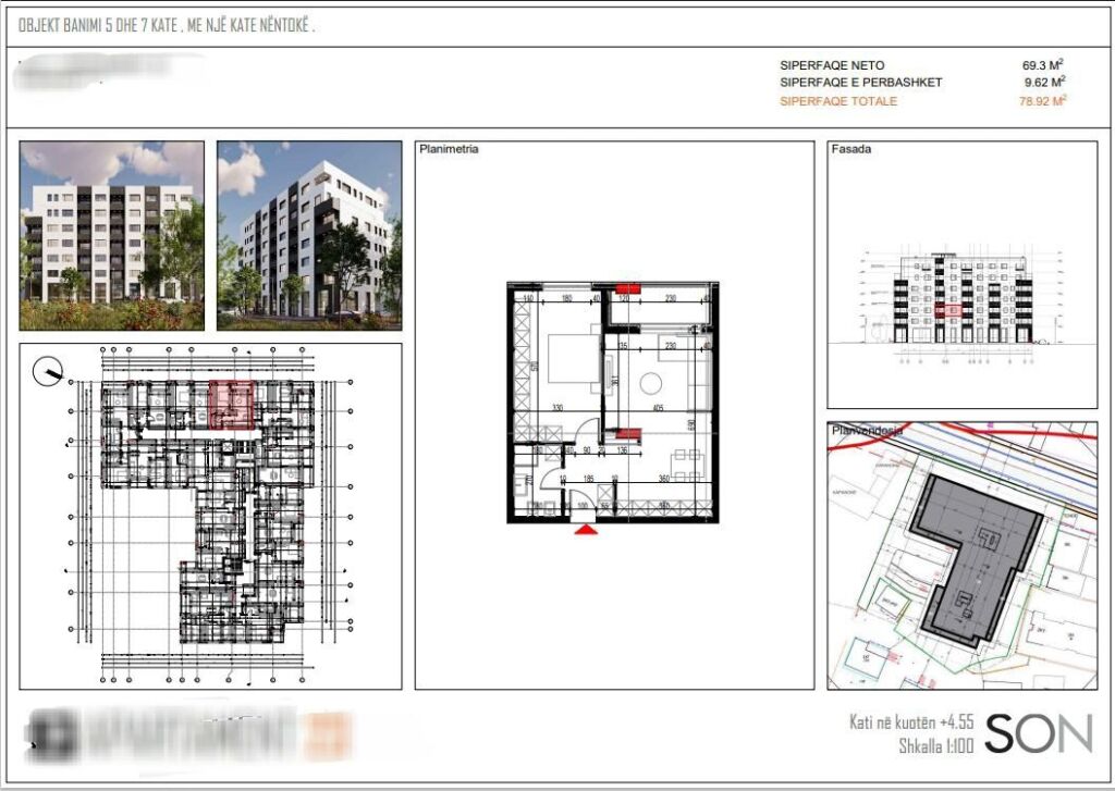 Shitet apartament 1+1 – Platinium 2, Paskuqan 📍