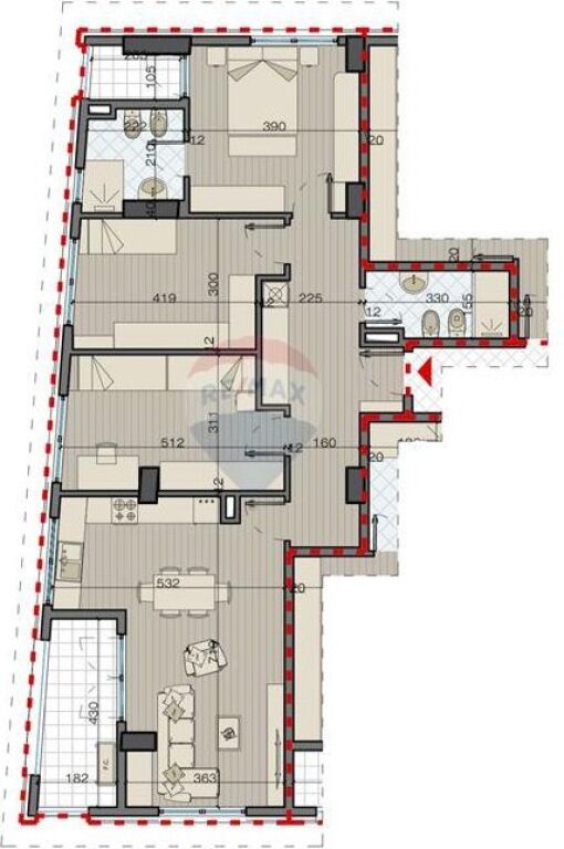 Apartment for sale 3+1+2 at New Boulevard!!