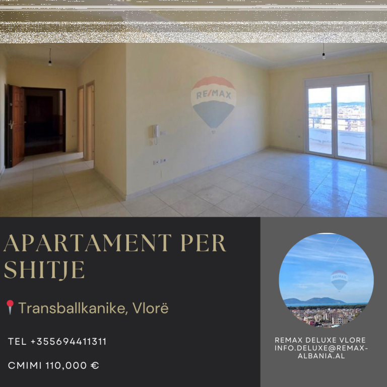 🏡 Apartment 1+1 for Sale – Gjergj Kastrioti Street (Transballkanike), Vlora