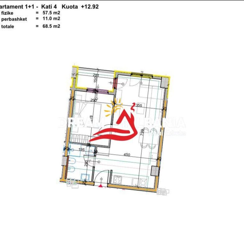 Apartament 1+1 Ne Shitje Ne Paskuqan (ID 41111525)