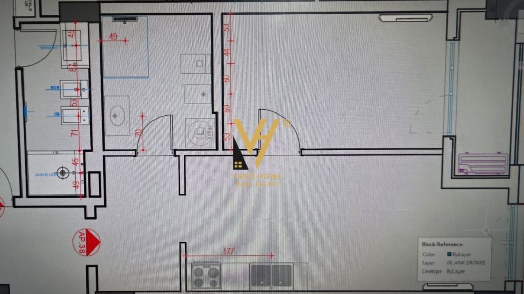 SHITET APARTAMENT 1+1+BLK TE MATERNITETI I RI 126.000 EURO