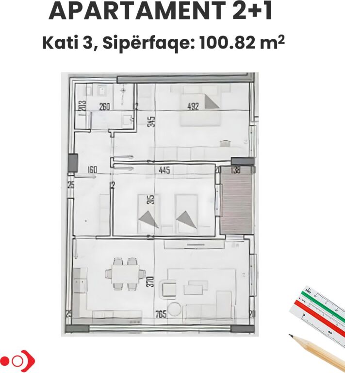 Vendesi in vendita appartamento 2+1, Complesso Venatino 2, Kamez