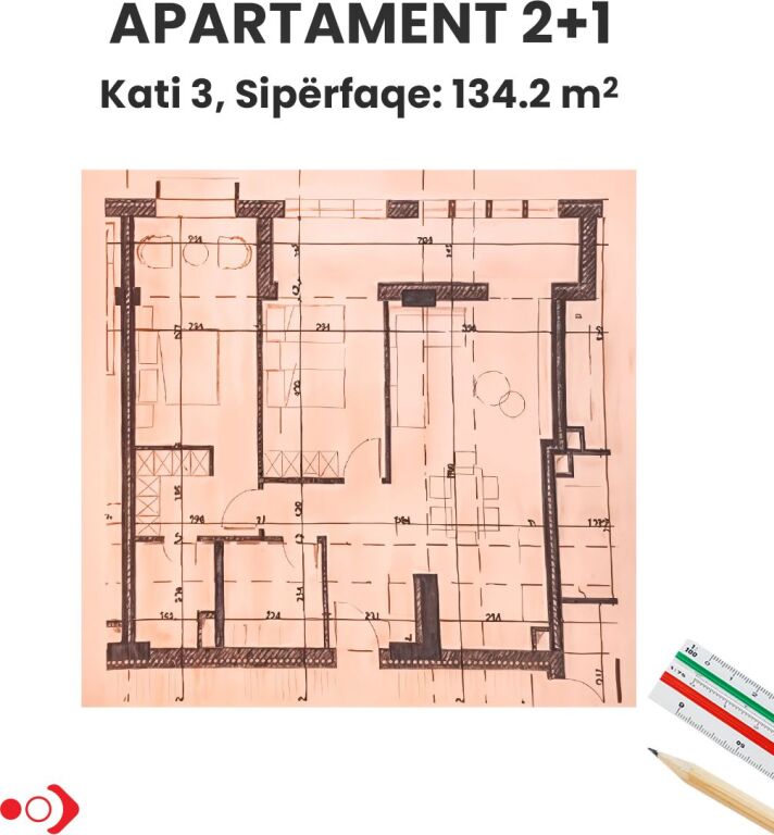 Apartment 2+1 for sale, Dhermi
