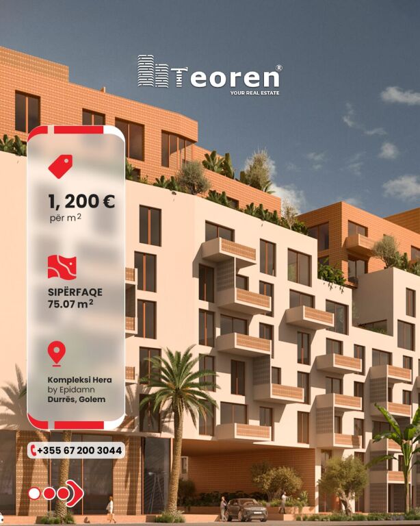 Apartments 1+1 for sale, Hera by Epidamn, Golem