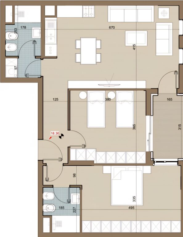 SHITET APARTAMENT 1+1 NË ZONEN E KAMZES