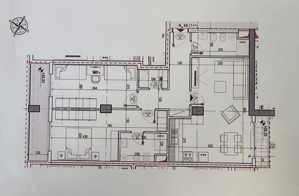 Shitet apartament modern 2+1 në kompleksin Orbital 5,