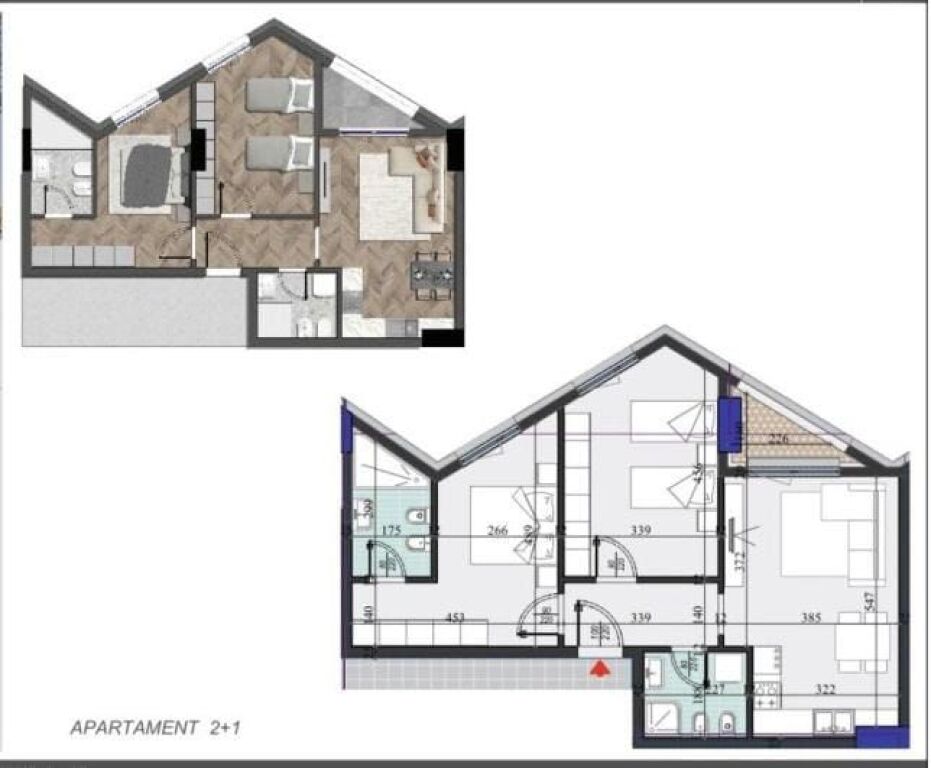 VENDESI APPARTAMENTO 2+1 ZOGU I ZI 165.000 EURO