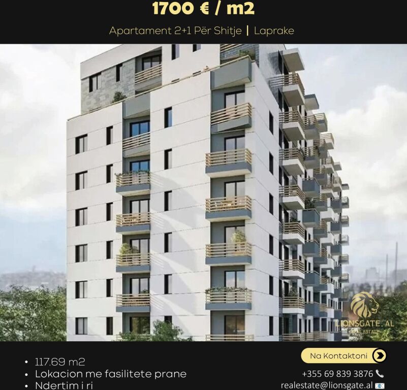 Apartament 2+1 ne shitje