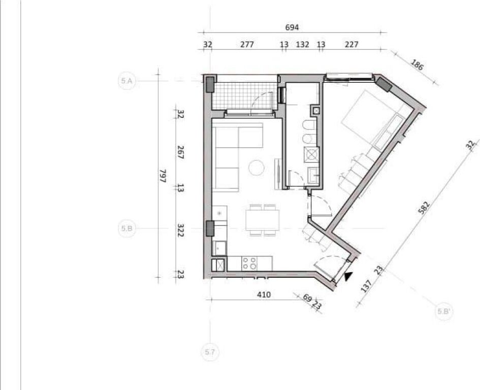 Apartment 1+1 for Sale in Fresk