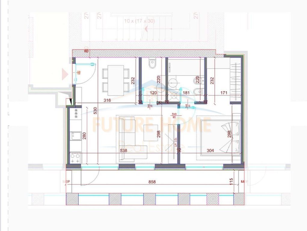 Shitet, Apartament 1+1, "Manhattan Residence", Tiranë