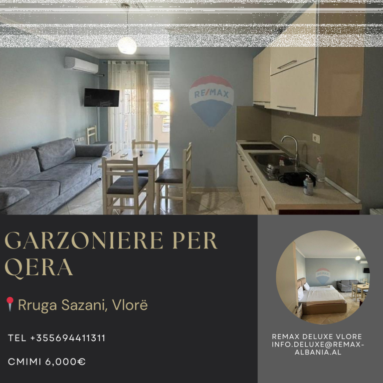 Apartament me Dy Garsoniere – Për Qira Vjetore | Rruga Sazani, Vlorë
