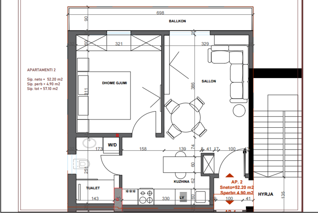 APARTAMENT 1+1 për Shitje – 📍Bllok | Design &amp; Pamje Premium ✨