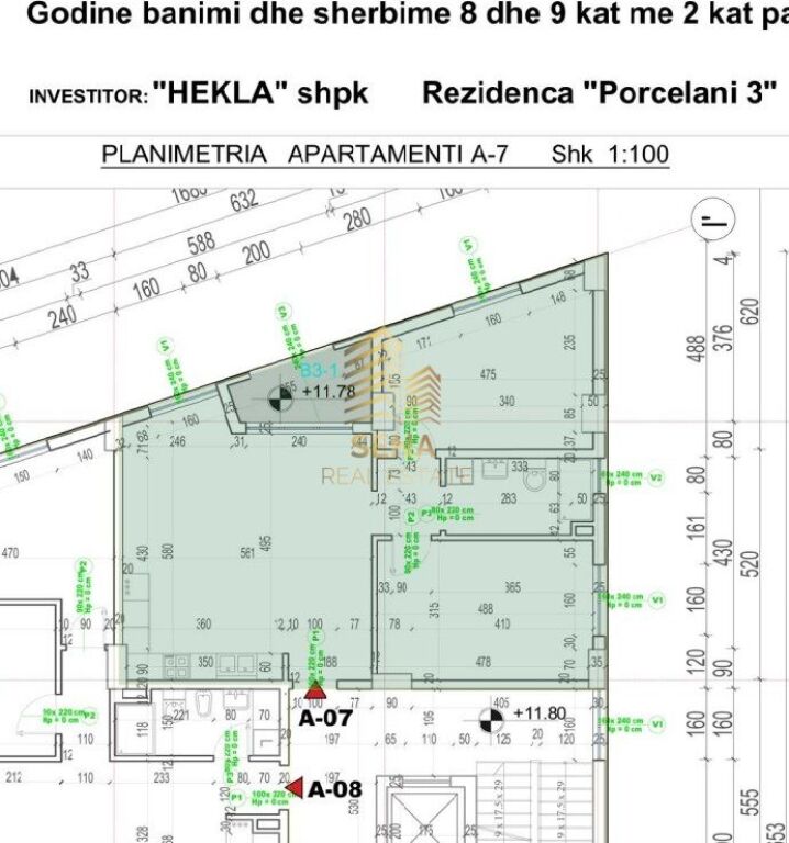 Shitet Apartament 2+1+2+Blk, Porcelan – Rezidenca “Porcelan 03”, 166,700 Euro