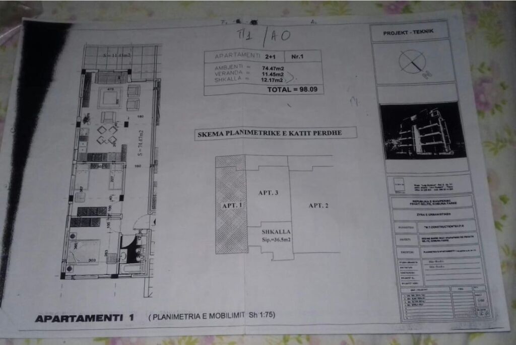 For sale 2+1, with veranda in the Greek complex, 210 thousand euros with mortgage