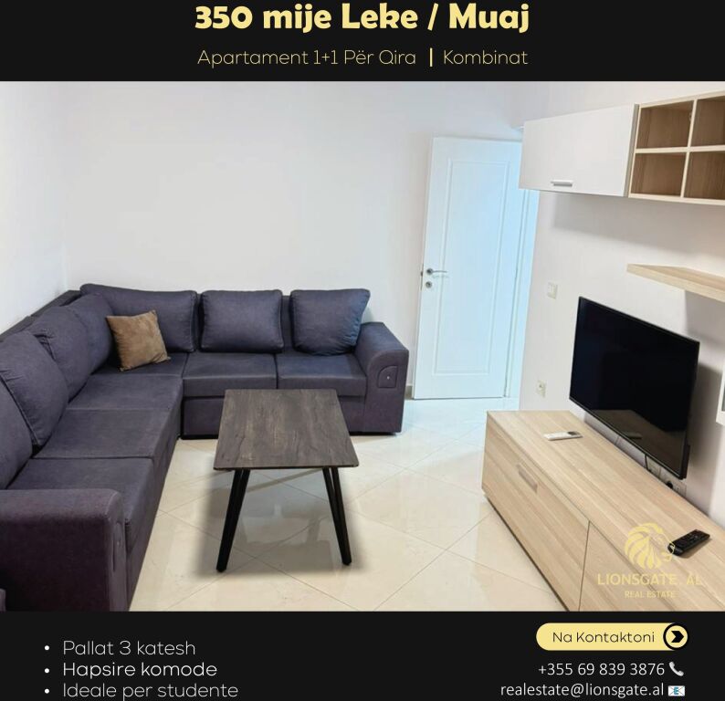 Apartament 1+1 me qera