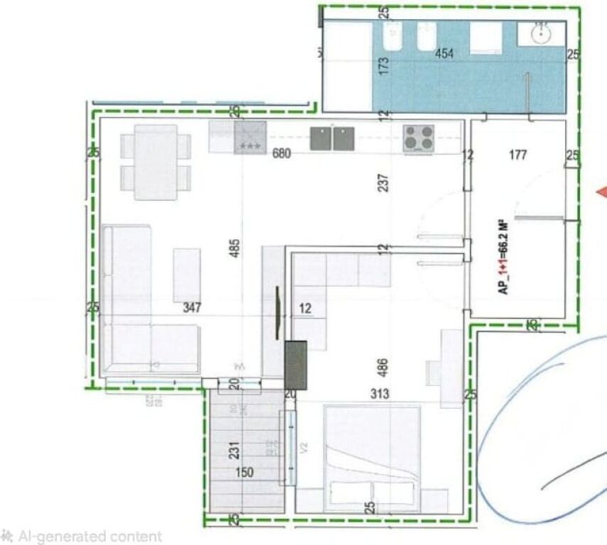 Apartment 1+1 for sale – Paskuqan