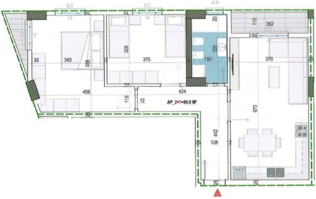 Apartment 2+1 for sale – Paskuqan