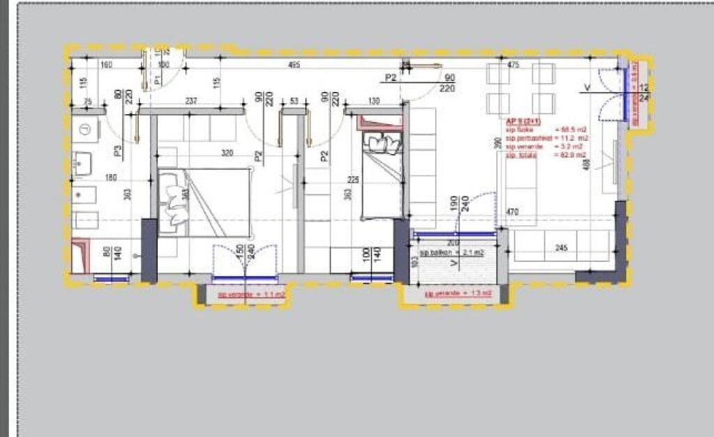 FOR SALE APARTMENT 2+1 KAMEZ 8,290,000 LEKE