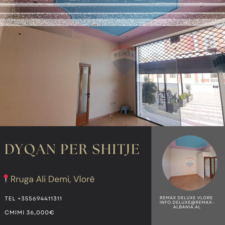 🏬 Dyqan për Shitje – Pranë Bashkisë, Vlorë