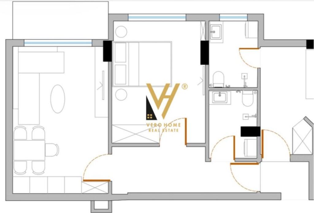 FOR SALE APARTMENT 1+1 AT KIKA 1, PARIS COMMUNE 180,000 EURO