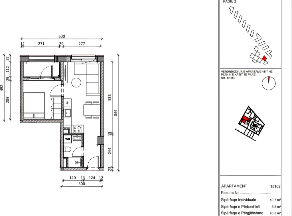 Apartment 1+1 for Sale Kadiu Ali dem Residence 79,000€