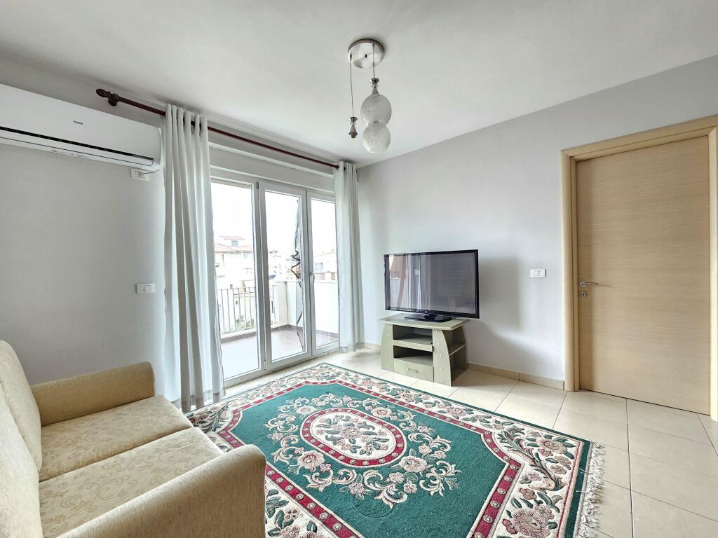 For Rent: 1+1 Apartment (Residence Ana – Qytet Studenti) K2, New Building with Elevator | Furnished, Air Conditioning | Bedroom with Parquet | Very Regular Layout