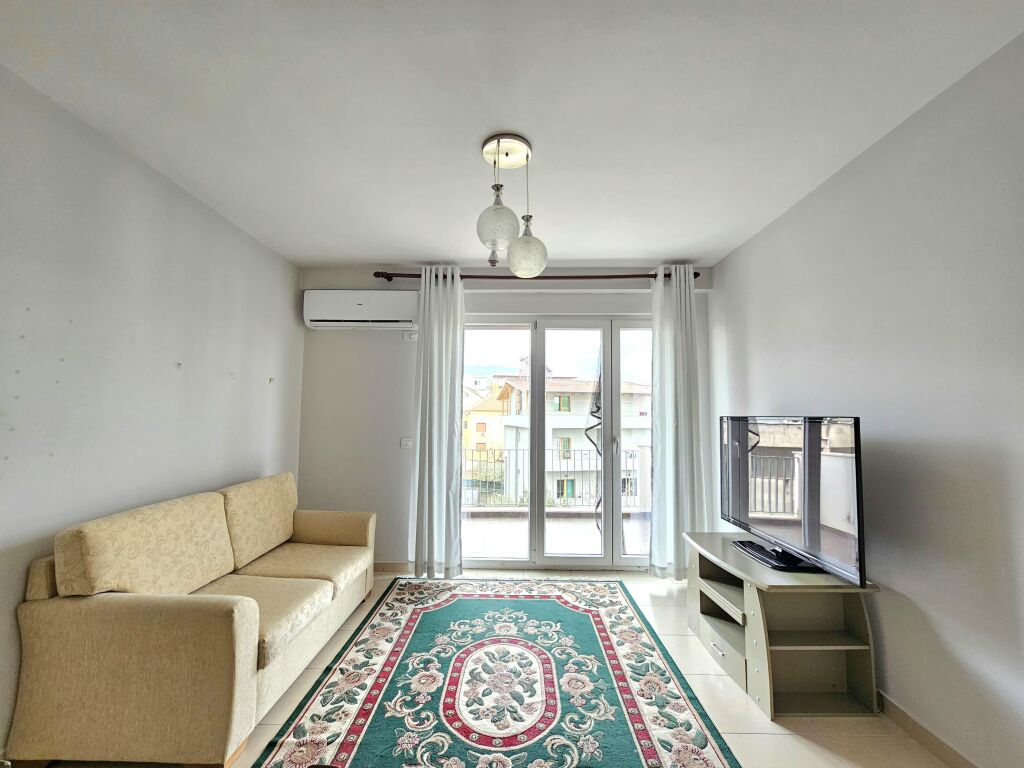 For Rent: 1+1 Apartment (Residence Ana – Qytet Studenti) K2, New Building with Elevator | Furnished, Air Conditioning | Bedroom with Parquet | Very Regular Layout