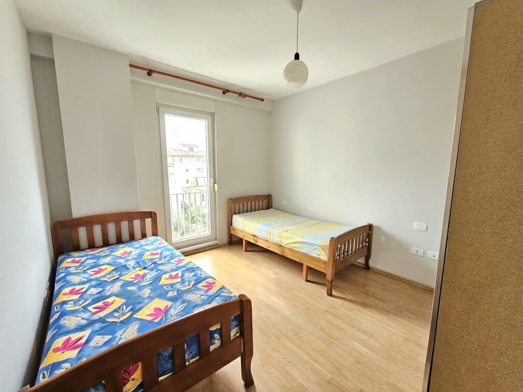 For Rent: 1+1 Apartment (Residence Ana – Qytet Studenti) K2, New Building with Elevator | Furnished, Air Conditioning | Bedroom with Parquet | Very Regular Layout