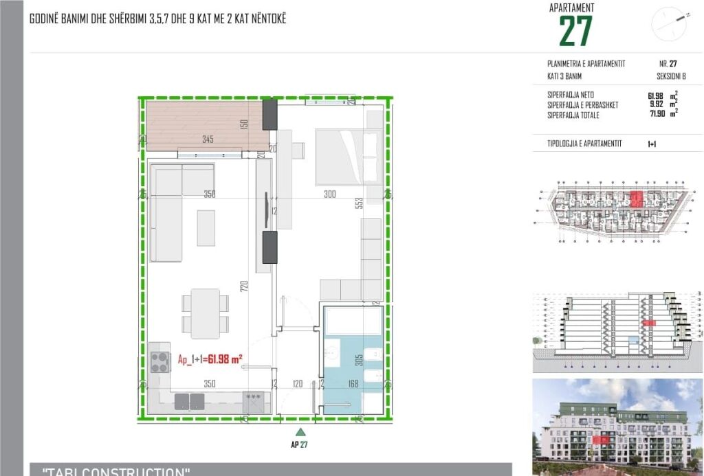 🏢 Arden Hill Residence Shitet Apartament 1+1
