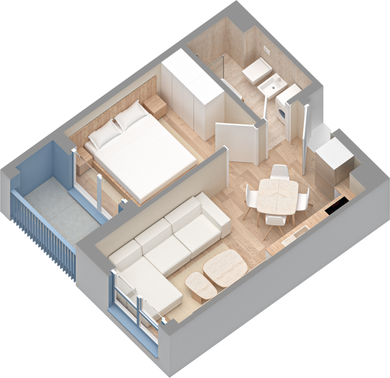 Vendesi Appartamento 1+1 Residenza Oxa Fresk 73.000 Euro