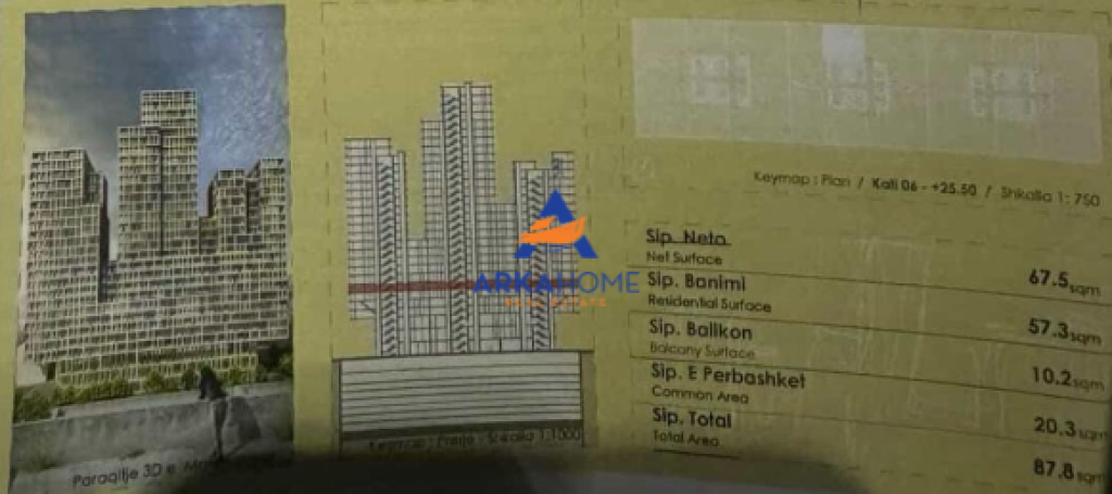 SHITET APARTAMENT 1+1+BALLKON "MANHATTAN RESIDENCE, DON BOSKO" 144.870 EURO