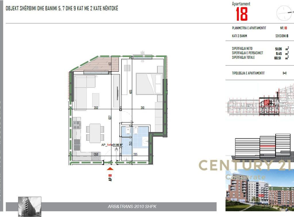 SHITET APARTAMENT 1+1 NE PASKUQAN