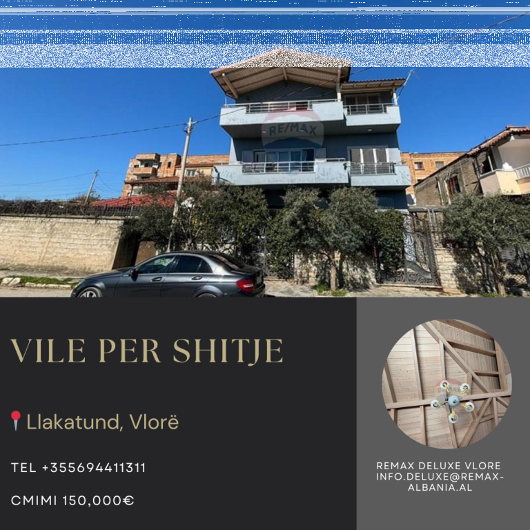 🏡 Vilë 3-Katëshe në Shitje – Llakatund, Vlorë
