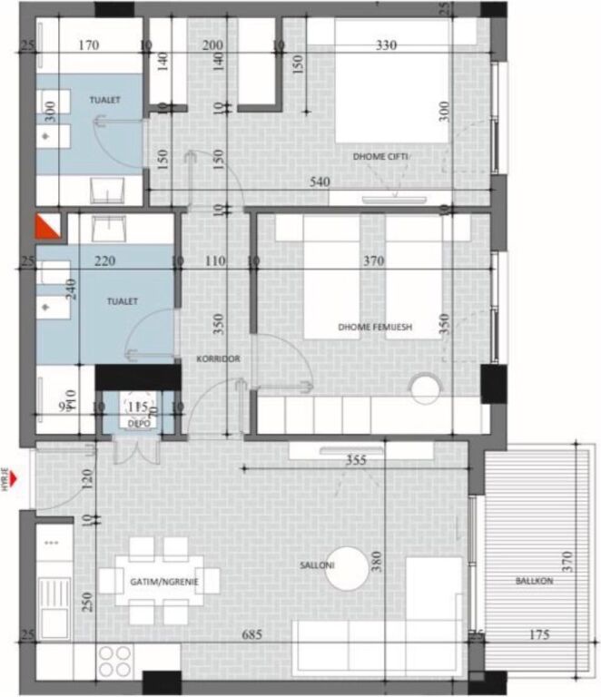 ✨Shesim Apartament 2+1 me Depo | 📍Diellon 2, Paskuqan