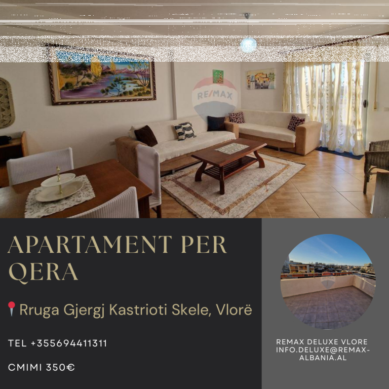 🏡 Apartament 1+1 me Qira – Skele, Vlorë