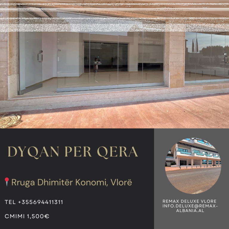🏢 Dyqan me Qira – Ujë i Ftohtë, Vlorë
