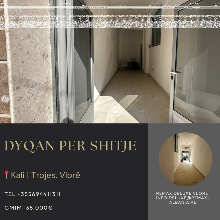 🏢 Dyqan për Shitje – Kali i Trojës, Vlorë