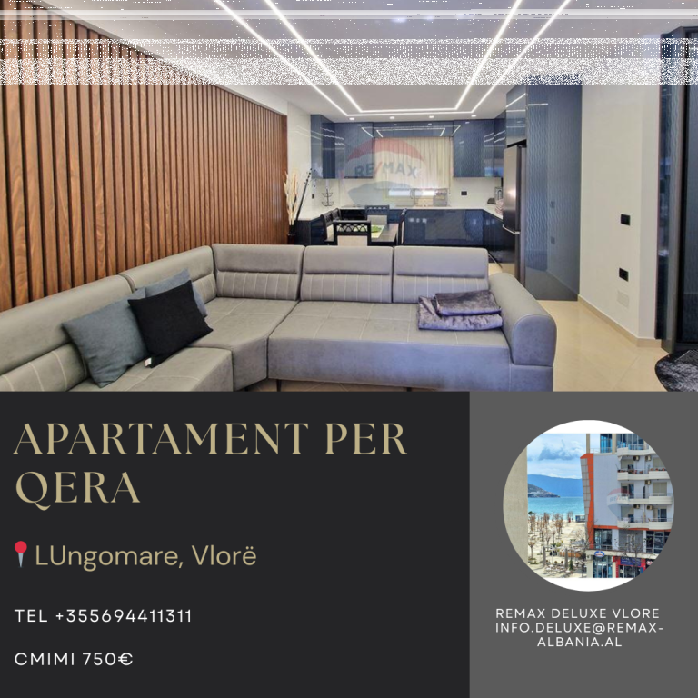 🏡 Apartament Luksoz 2+1 me Qira në Lungomare, Vlorë