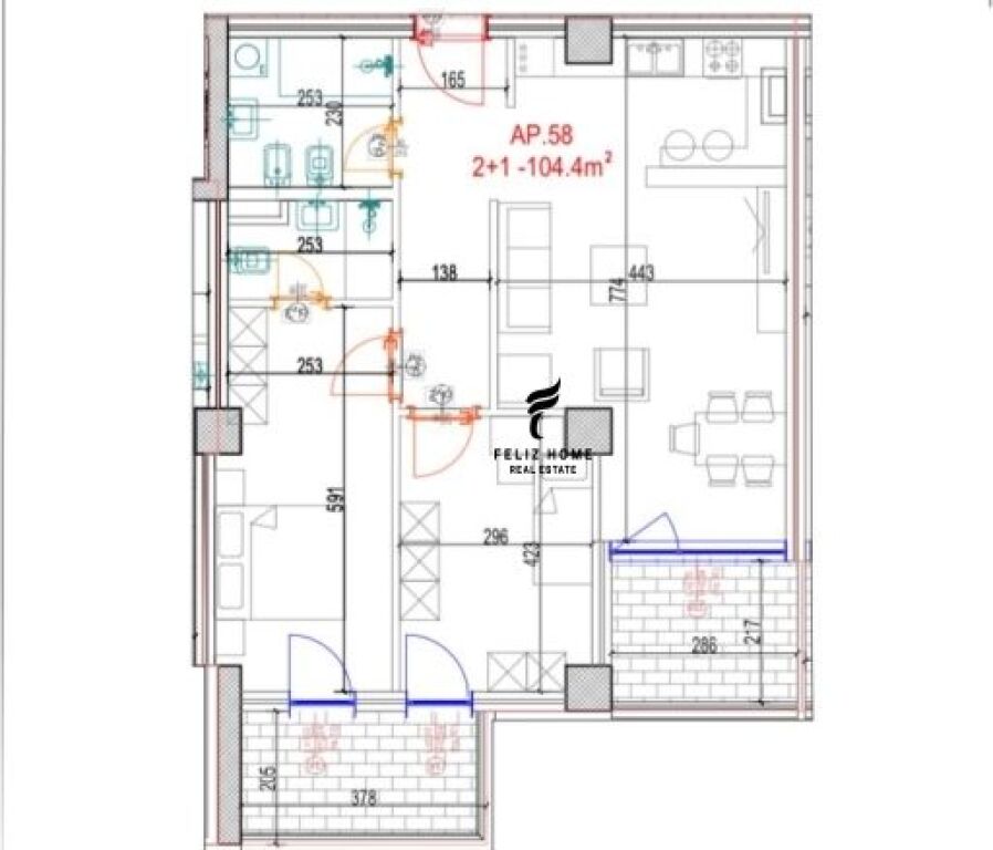 FOR SALE APARTMENT 2+1+2 DON BOSKO 227,000 EURO