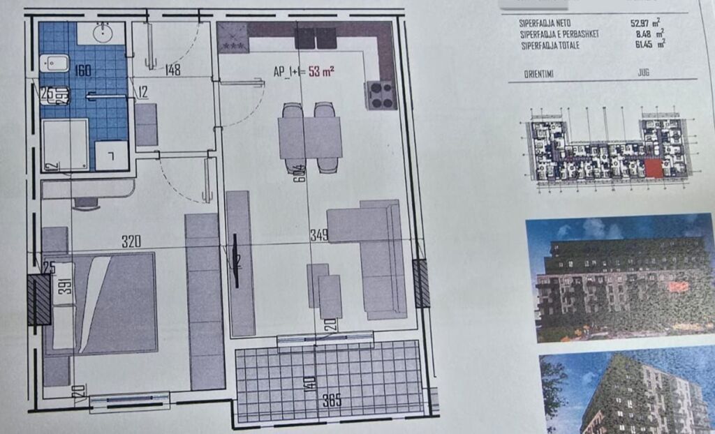 SHITEN  APARTAMENTE 1+1 NË ZONEN E KAMZES