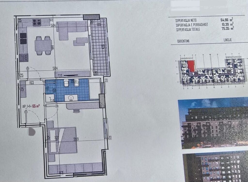 SHITEN  APARTAMENTE 1+1 NË ZONEN E KAMZES