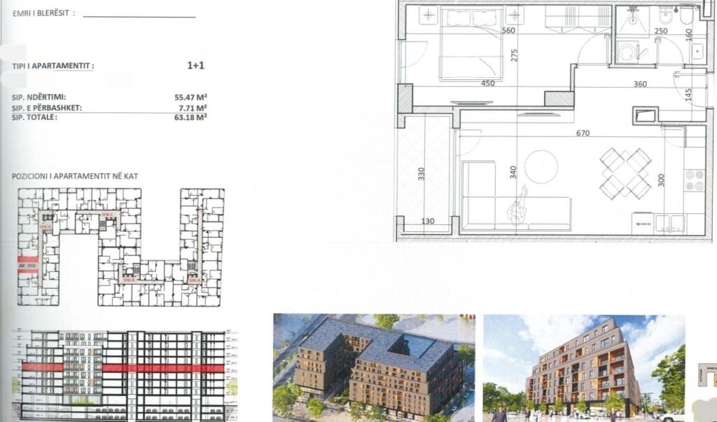 SHITEN  APARTAMENTE 1+1 NË ZONEN E KAMZES