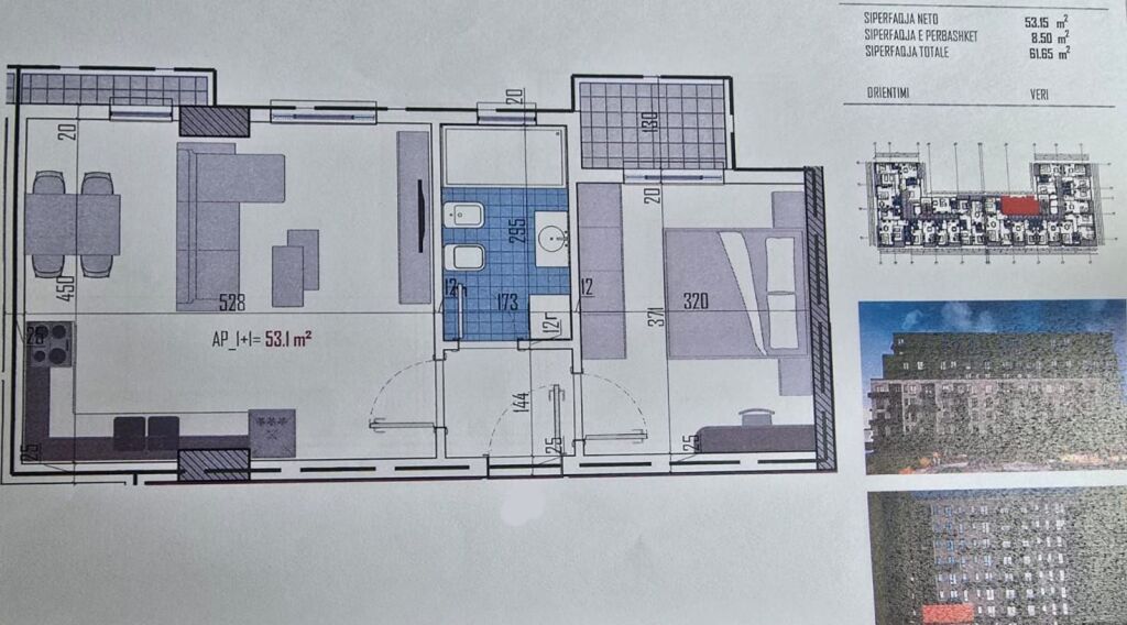 SHITEN  APARTAMENTE 1+1 NË ZONEN E KAMZES