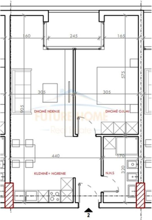 For sale, Apartment 1+1, Astir Residence 2, Tirana