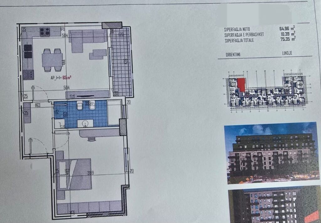 SHITEN  APARTAMENTE 1+1 NË ZONEN E KAMZES