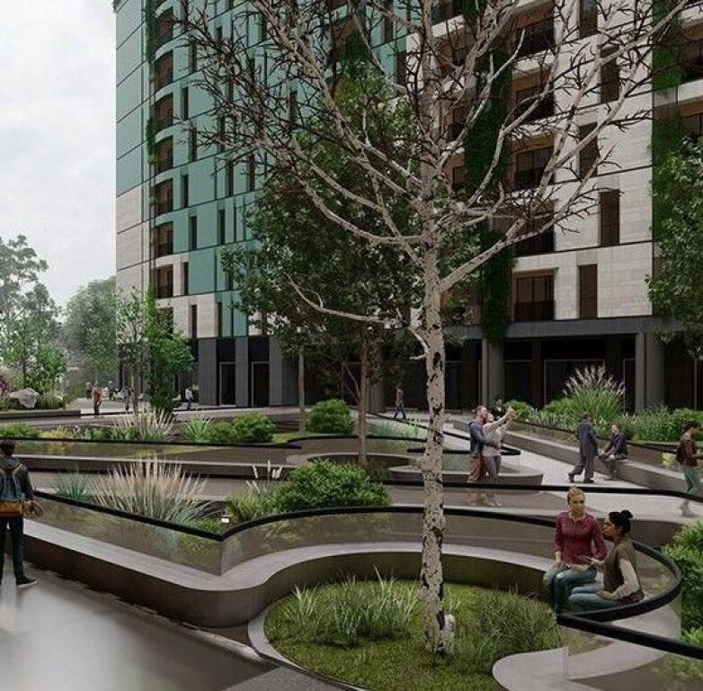 Apartament 2+1+2 tualete RiverSide residence, ish parku